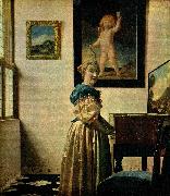Jan Vermeer damen vid spinetten Sweden oil painting artist